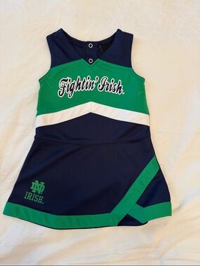 Kids Navy & Green 'Fightin' Irish' Cheer Tank Dress